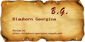 Blauhorn Georgina névjegykártya