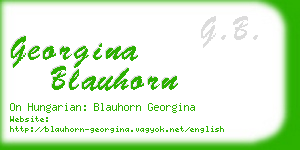 georgina blauhorn business card